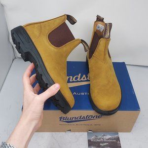Blundstone Mustard and Brown Ankle Boots